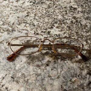 Gold and Brown Reading Glasses